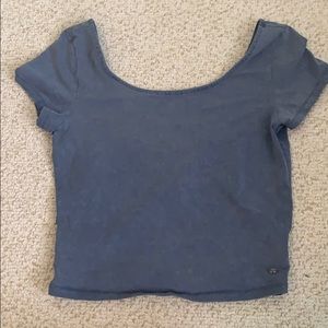 Blue crop top
